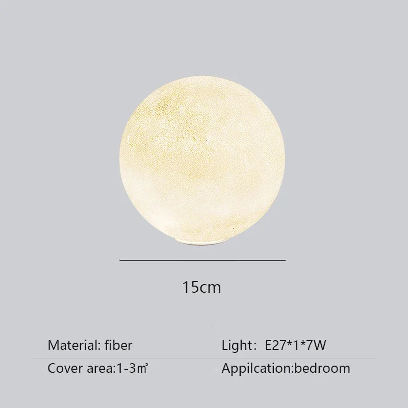 3d Moon Ball Floor Lamp Home Decoration Living Room Bedroom Atmosphere Modern Lustre Table Light Lighting Planet Plug In