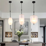2026 Modern Simple Lake Blue Gradient Glass Pendant Lamp Designer Model Room Bedroom Restaurant Bar LED Chandelier Home Decor Li