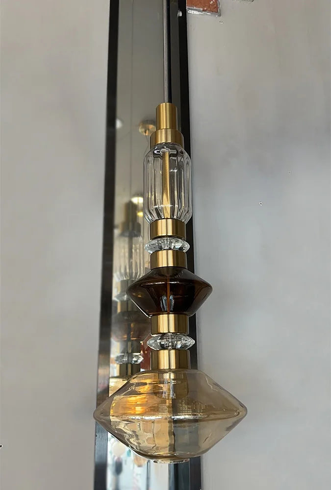 European American style glass chandelier exhibition hall, bedside restaurant, bar counter, study, creative living room light