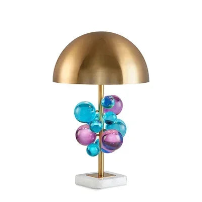 Light Luxury Creative Crystal Table Lamp Colorful Crystal Transparent Bedroom Study Table Lamp Postmodern Table Lamp Room Decor