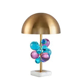 Light Luxury Creative Crystal Table Lamp Colorful Crystal Transparent Bedroom Study Table Lamp Postmodern Table Lamp Room Decor