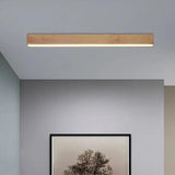 Modern LED Ceiling Lamp for Living Dining Room Long Strip Wooden Decor Lamps Entryway Bedroom Aisle Cloakroom Lighting Fixture