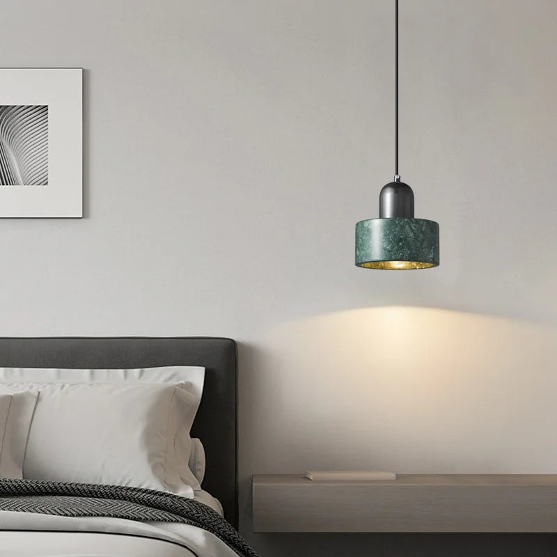 Nordic Modern Luxury Marble Pendant Lamp Bedroom Bedside Kitchen Restaurant Bar Counter Led Lights Hanging Lighting Home Decor