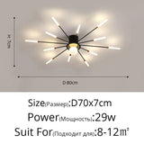 2025 New fireworks Modern LED Chandelier Lights For Living Kids Room Bedroom Hall Lighting Decoration Indoor Lamps Home Luster