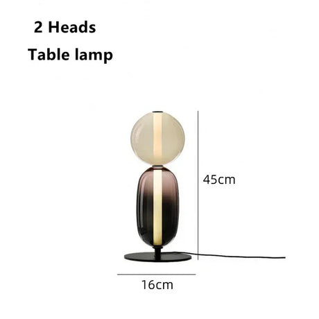 Italian Creative Colored Glass Designer LED Floor Light Living Room Bedroom Study Table Lamp Indoor Lighting Decors Candy Lights