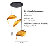 Wing maple pendant lamp handmade pleated finish wooden hanging light japanese style Chandelier dining bedroom staircase