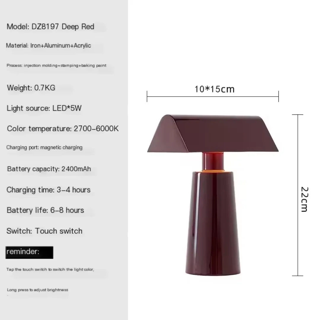 Modern Luxury Table Lamp Italian Minimalist Wireless Portable Charging Dining Table Ambient Light Home Decor Bedside Light