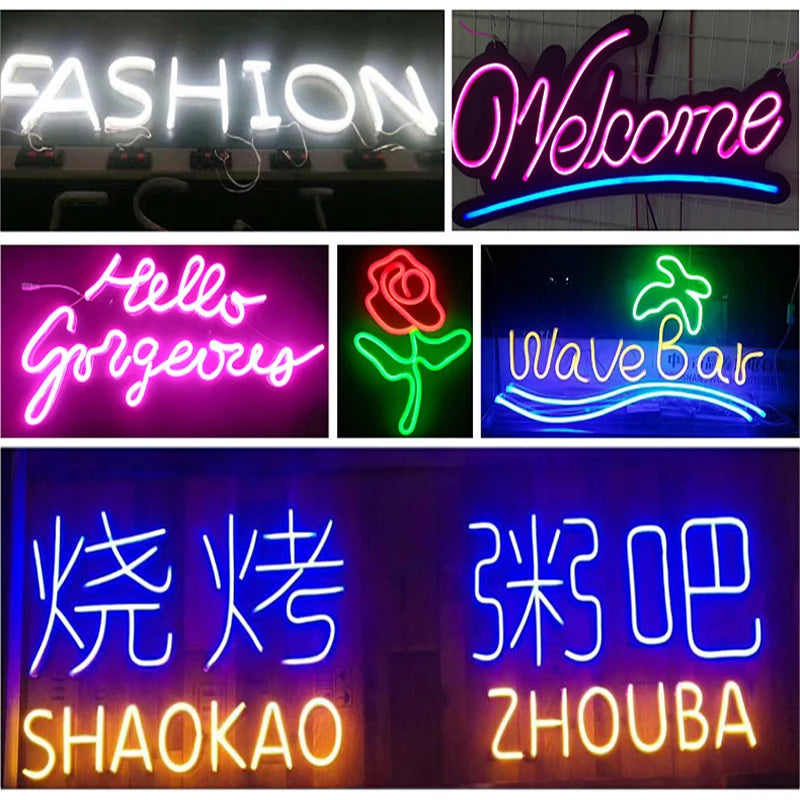 LED Bar Lights Flexible Silicone Neon Light Outdoor Light Strip Strip Waterproof Rope String Lamp Kitchen Room Decoration Lamp