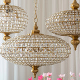 Vintage K9 Crystal Pendant Lights for Living Room Bedroom American Copper Crystal Ceiling Chandelier for Dining Room Kitchen Bar