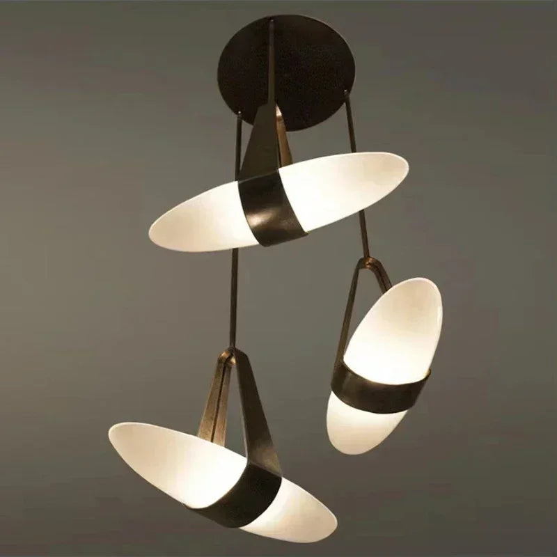 Nordic Ceiling Chandelier Creative Modern Home Decoration Belt Glass Led Lights Living Room Dining Bedroom Salon Lustre Lighting