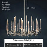 Luxury Crystal Pendant Chandelier Nordic Tree Branch Candle Shaped Indoor Lighting Living Room Bedroom Led Decoration Light