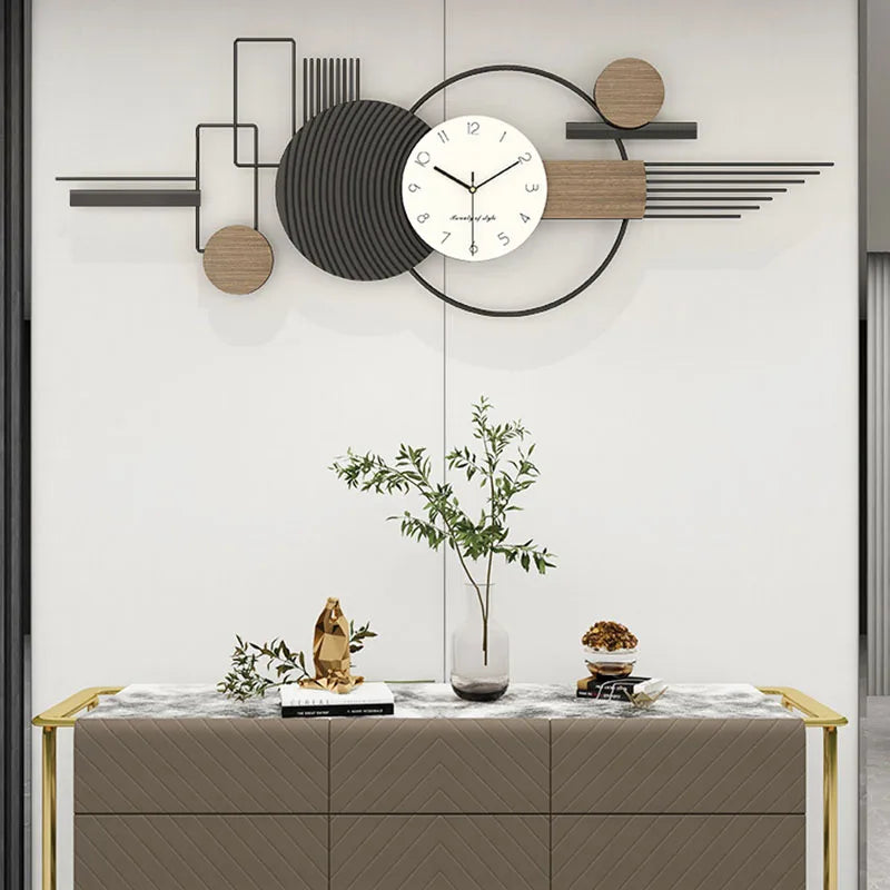 Art Mural Wall Clocks Luxury Living Room Interior Aesthetic Big Size Wall Watch Minimalist Creative Relog De Pared Home Decors