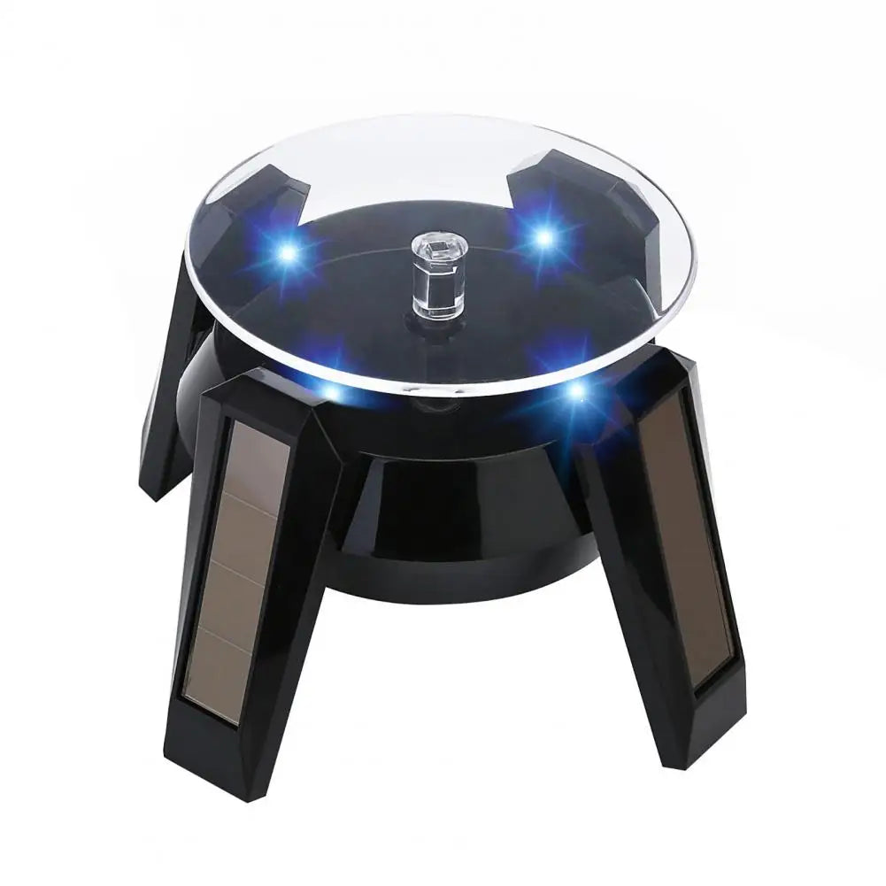 Airship UFO 360-Degree Electric Rotating Display Stand - Solar & Battery Dual-Use Turntable