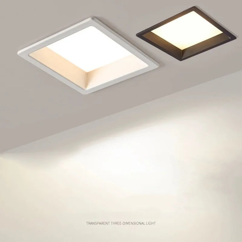 1pcs LED panel recessed LED downlight 9W 15W 18W 24W 30W square round LED ceiling light AC110V -220V