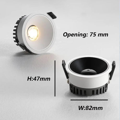 COB embedded ultra-thin anti-glare ceiling with commercial wall light washing simple fashion