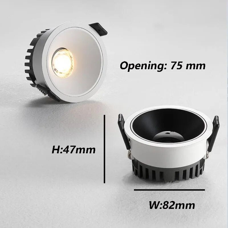 COB embedded ultra-thin anti-glare ceiling with commercial wall light washing simple fashion