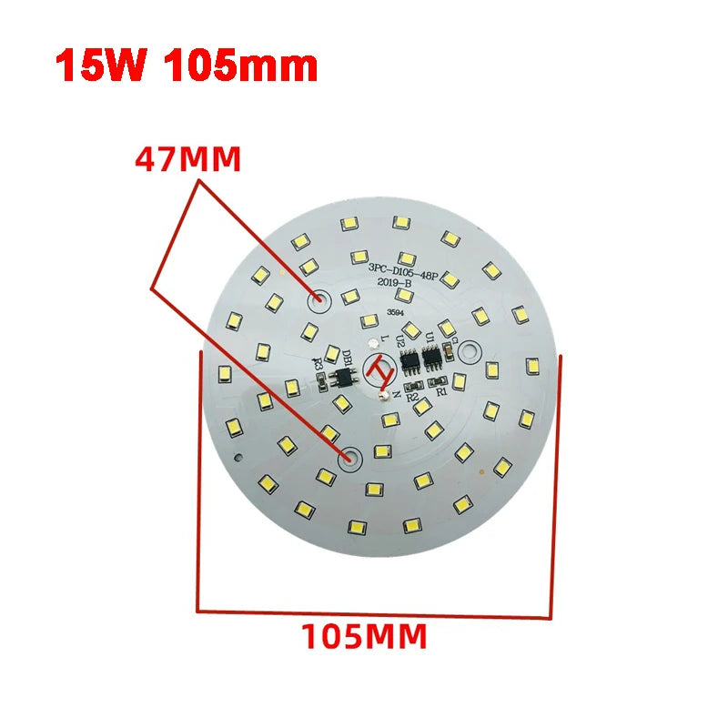 AC 220V Driver-free 2835 SMD Led Chip 3W - 18W 28mm - 120mm Lamp Light Board Bulb Round Light Source