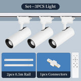 Remote Control Set LED Track Light Dimmable Ceiling Spotlight Rail Light Led Track Rail Spotlight Clothing Store Ceiling Lights