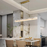 Modern Luxury Marble LED Chandelier - Gold Designer Pendant Lamp