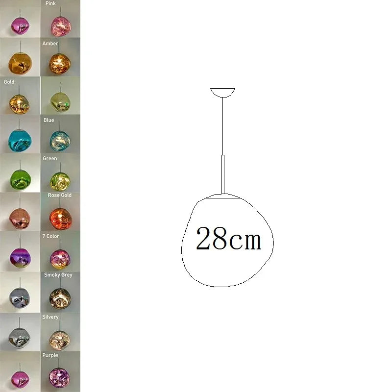 Nordic Lava Texture LED Pendant Light - Minimalist PVC Hanging Lamp