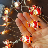 Santa Claus 2M 20LED String Lights Home Christmas Decoration Christmas Tree Ornaments 2022 Navidad Children Gifts New Year 2023
