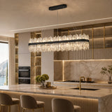 Italian Design Luxury Crystal Chandelier Light (E14) - Customizable Hanging Pendant Lamp Fixture for Living Room & Dining Room