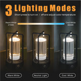 Cordless LED Table Lamp (Rechargeable Battery) - Creative Atmosphere Desk Light for Outdoor Camping, Restaurant, Bar & Bedroom Bedside Decor