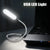 Travel Portable USB Reading Lamp Mini Led Book Light Night Lights Powered By Laptop Notebook Computer Christmas Gift Led Light