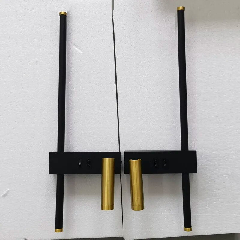 13W LED Wall Lamp Modern Adjustable Swing Spotlight Double Switch Bedside Lighting Decorative For Background Wall Living Room