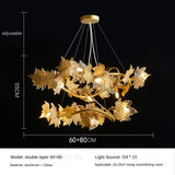 Modern Living Room Maple Leaf Crystal Chandelier Atmosphere High-end Designer Living Room Dining Room Bedroom Light