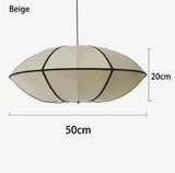 Nordic Medieval Silk Lantern LED Pendant Light - Japanese Wabi-Sabi Zen Ceiling Chandelier Lamp Fixture for Living Room, Bedroom & Home Decor