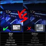 18 / 22 In 1 Streamer Car Ambient Lights RGB 213 64 Color LED Interior Rainbow Acrylic Strip Symphony Remote Atmosphere Lamp Kit