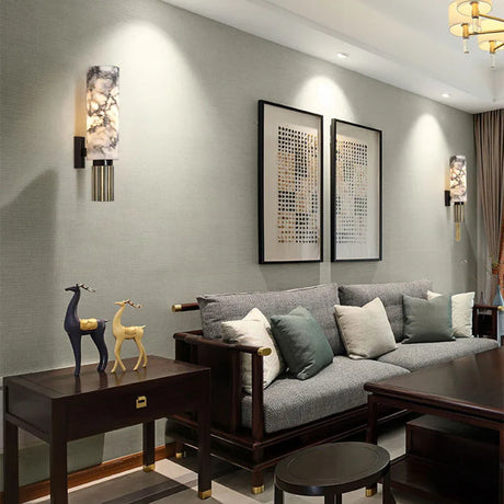 Chinese Style Postmodern Marble Wall Lamp Nordic Minimalist Living Room Bedroom Study Aisle Corridor Porch Indoor Lighting