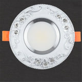 French Diamond Resin Figure LED Recessed Downlight (3W 5W 7W 10W 220V) - Decorative Art Ceiling Spotlight for Hotel Foyer, Hallway & Home Decor