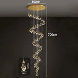 Modern Home Decoration Crystal Ceiling Lights Chandelier Staircase Pendant Lamp Living Room Hanging Lights Interior Lighting