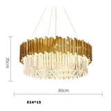 LED Gold Chrome 2 Layer Crystal Ceiling Chandeliers 2023 New Trend Lighting Lustre Suspension Luminaire Lamp For Living Room