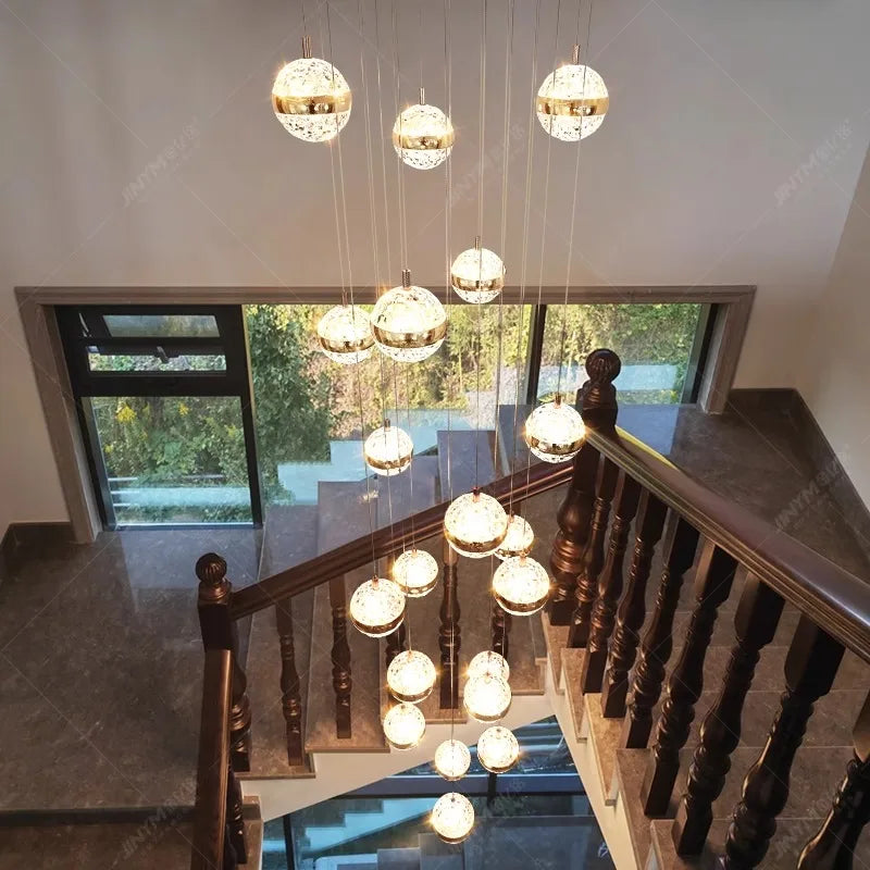 Nordic home decoration, stair chandelier, living room and dining room Pendant lights, ceiling light, indoor lighting