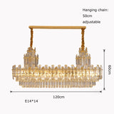 LED Luxury Light Fixture Lustre Crystal Ceiling Chandeliers Hanging Lamps Modern Decor High-end Home Appliance for Dining Room
