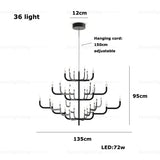 Italian Tree Gold Black Chrome Dimmable LED 2026 Pendant Light Suspension Luminaire Lampen Hanging Lamp For Foyer Dinning Room