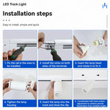 GU10 Track Light LED Interior Decoration Smart home Hallway Shop Rail Ceiling Lamp Fixture Replaceable Bulbs Led Spotlights Set