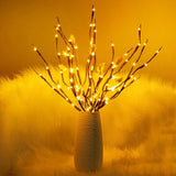 LED White Birch Branch Lights - Battery Operated Christmas & Party Twig Lights