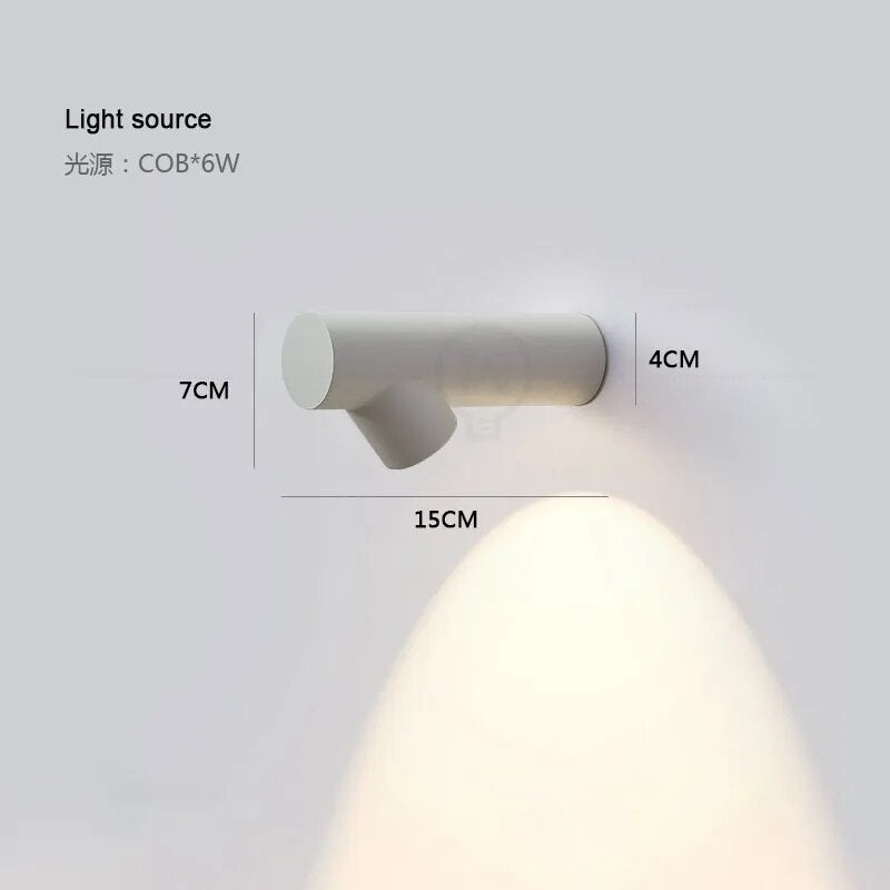 6W COB Waterproof AC85-265V Surface Mounted LED Wall Light Modern Nordic Luminaire Indoor Wall Lamps Living Room Porch Outdoor