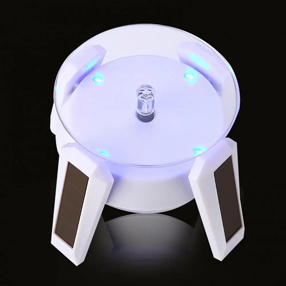 Airship UFO 360-Degree Electric Rotating Display Stand - Solar & Battery Dual-Use Turntable