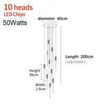 Luxury K9 Crystal LED Pendant Light - Customizable Duplex Staircase Hanging Chandelier Lamp for Living Room, Bedroom, Hotel & Shop