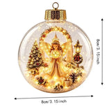 Transparent Christmas Hanging Ball LED Lights Santa Claus Christmas Tree Decor Snowman Tree Xmas Tree Ornaments Christmas Tree