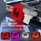 Mini RGB USB Ambient Light (1 Pack) - Plug & Play Decorative LED Interior Atmosphere Lamp for Car, Computer & Laptop