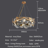 Light Luxury Modern Creative Cloud Glass Pendant Light Simple All Copper Lighting Room Decor for Living Rooms Villa Restaurant