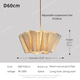 Wabi Sabi Handmade Fabric Chandelier - Vintage LED Pendant Light