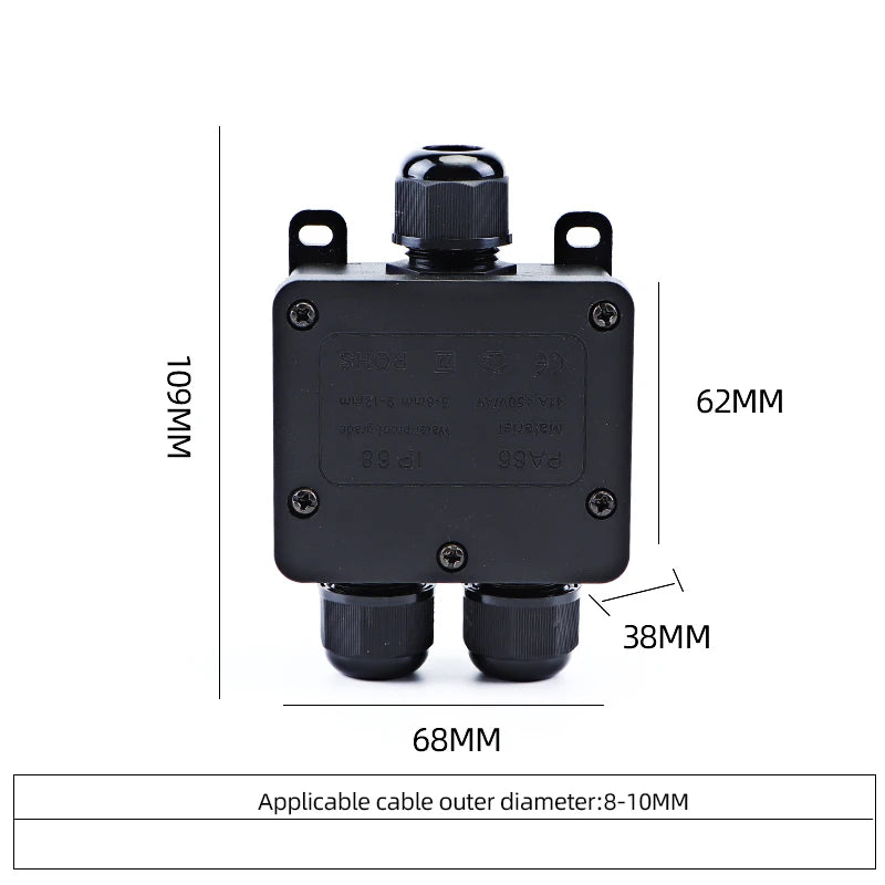 IP68 Waterproof Submersible Junction Box - Weatherproof Outdoor Cable Connector & Electrical Box for Underwater & Garden Use