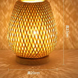 Bamboo Woven Products Simple Bedroom Study Table Lamp Bedside Table Lamp Bamboo art Warm Decoration Desktop Japanese Table Lamp